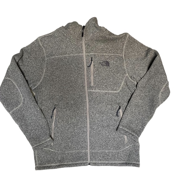 The North Face Other - MEN'S NORTH FACE SHERPA LINED FULL ZIP HOODIE SWEATSHIRT MEDIUM GRAY STONE